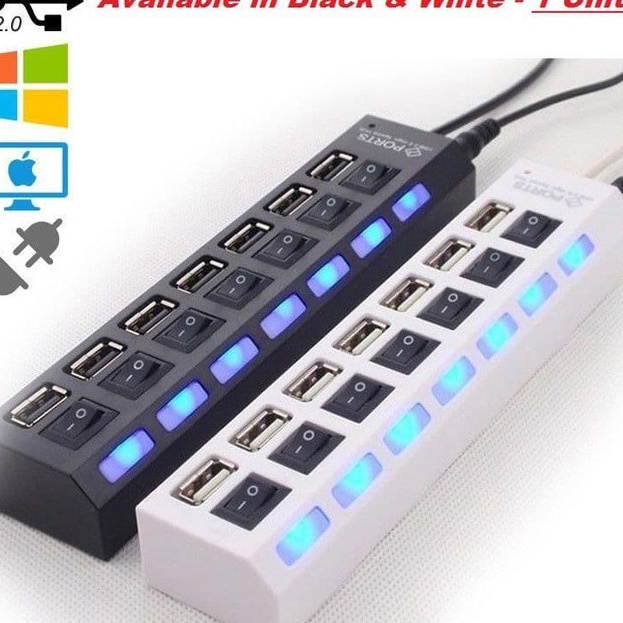 Jual USB Hub 7 Port - Hiqh Speed / usb hub on off 7 port usb 2.0 for komputer usb cabang
