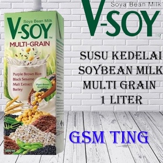 

Ready Stock Vsoy Susu Kedelai Original / Multi Grain | V-soy Soya Milk 1 Liter UHT