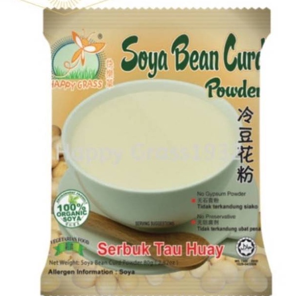 

Terlaku. HAPPY GRASS SOYA BEAN CURD POWDER 80gr PUDING BUBUK KEDELAI 80GR HAPPYGRASS