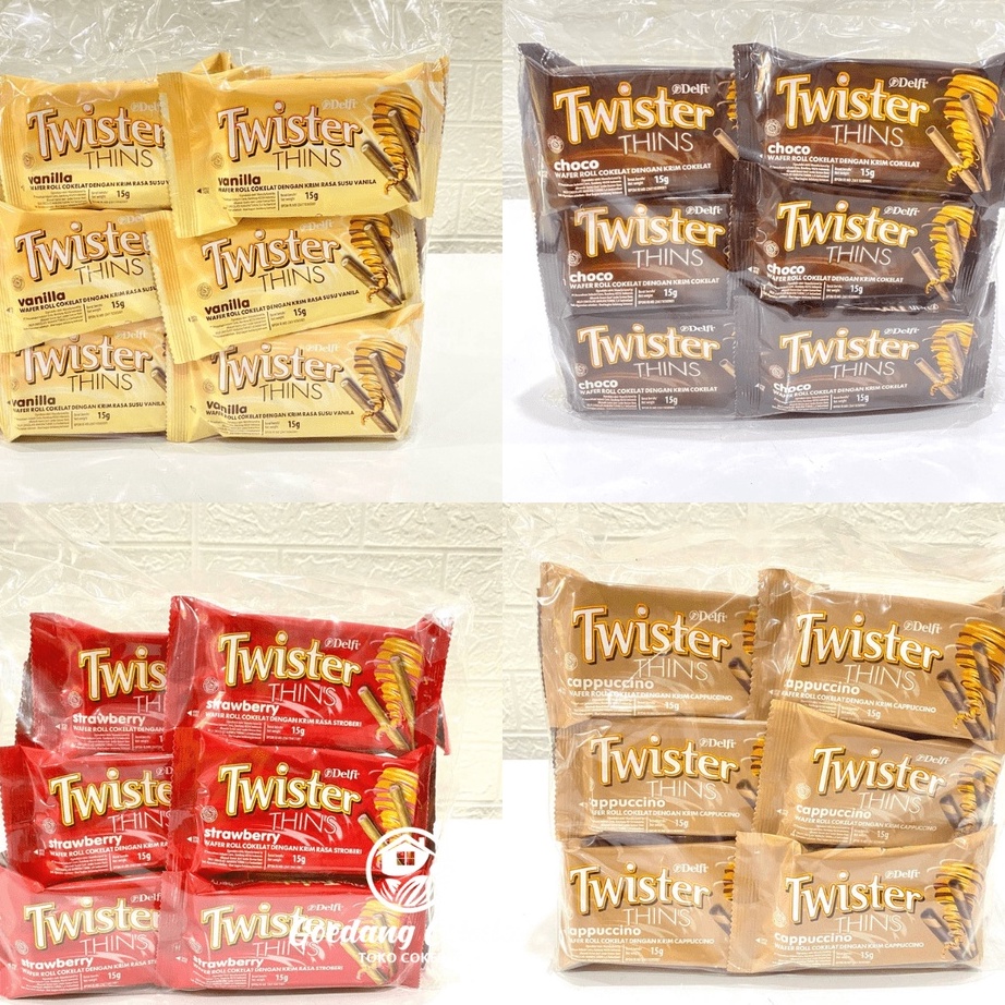 

Jual Delfi Twister Thin Coklat Chocolate Strawberry Cappuccino Vanilla 12 Pcs x 15gr