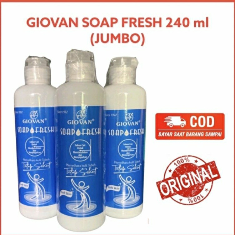 Stock Banyak Giovan Sabun Bayi 240ml / Giovan Soap Fresh 240 ml