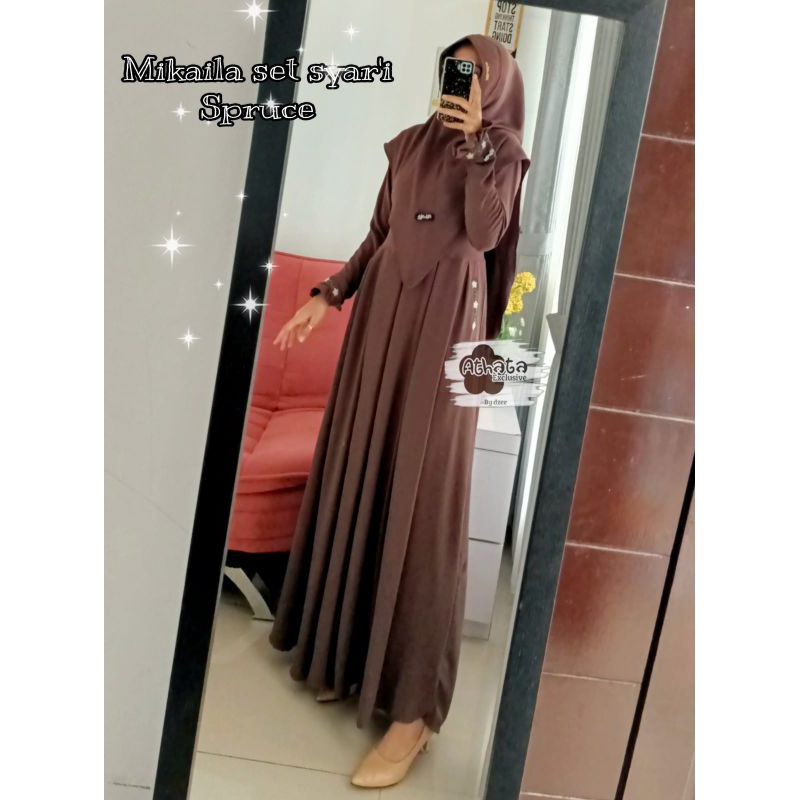 MIKAYLA SET SYAR'I // GAMIS SET BORDIR ORIGINAL ATHATA