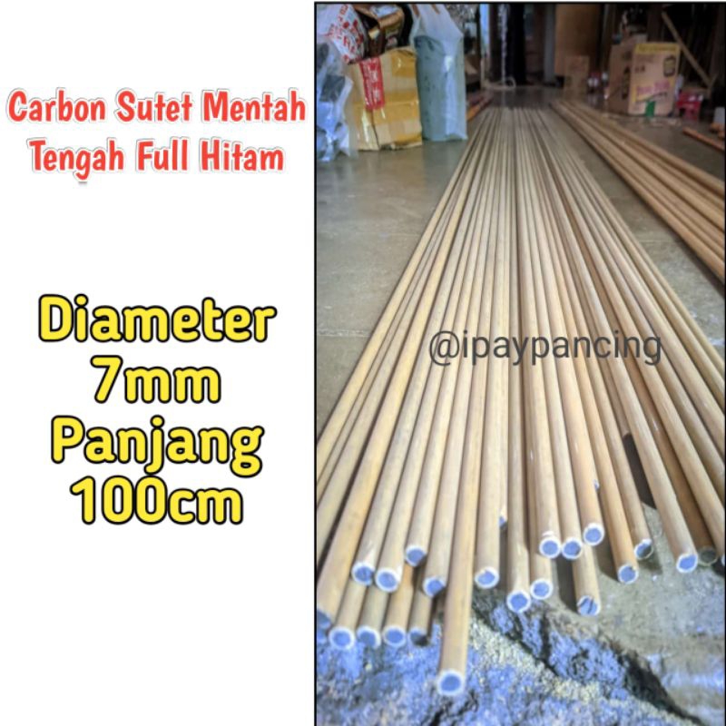 Carbon Sutet Mentahan Joran 7mm panjang 100cm