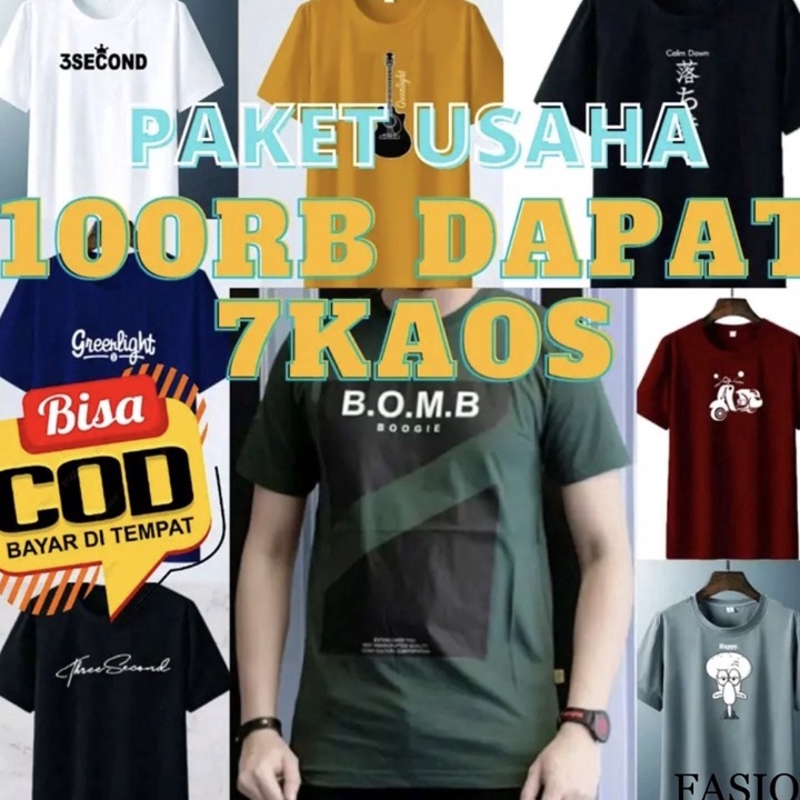 Ready PROMO ( 100RB Dapat 7 KAOS DISTRO ) DISTRO DEWASA BISA UNTUK PRIA DAN WANITA Kaos Motif Distro