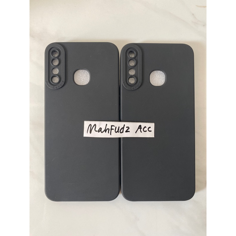 SOFTCASE FULL BLACK INFINIX HOT 8 CASE MACARON PRO CAMERA HITAM POLOS