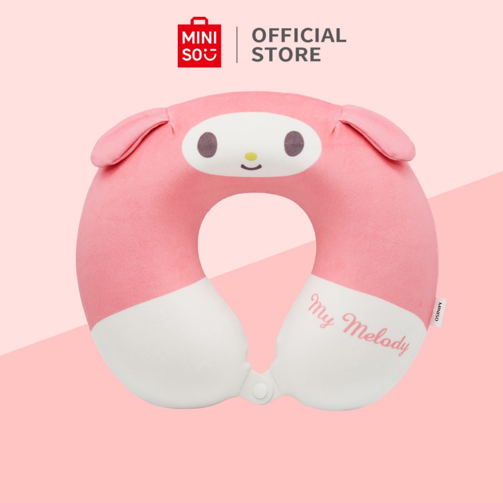 MINISO X SANRIO Bantal Leher Lembut U-shaped Travel Neck Pillow