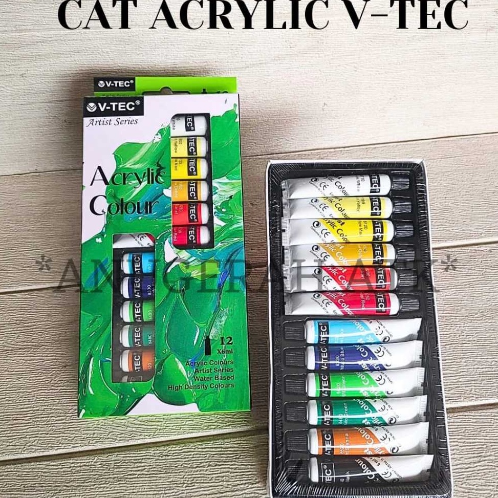 

Mur4h Cat Acrylic / Cat air Akrilik Berkualitas V-TEC 12 Warna 6ml Flash Sale