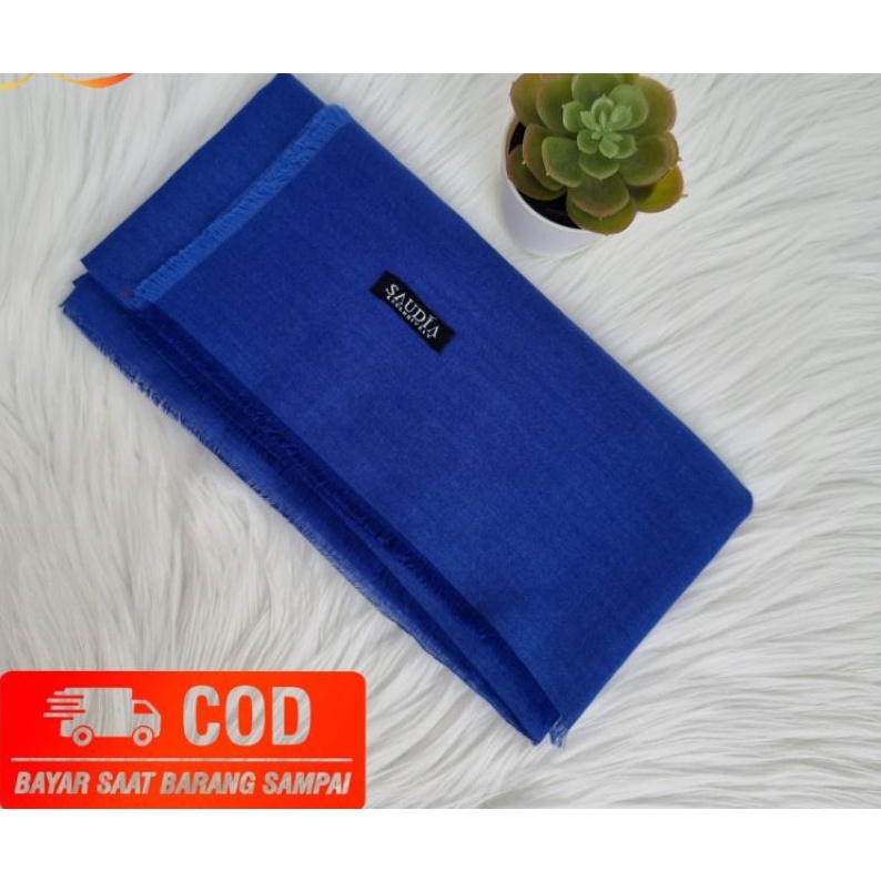 Jilbab Segiempat Saudia Rawis Exclusive Biru Elektrik
