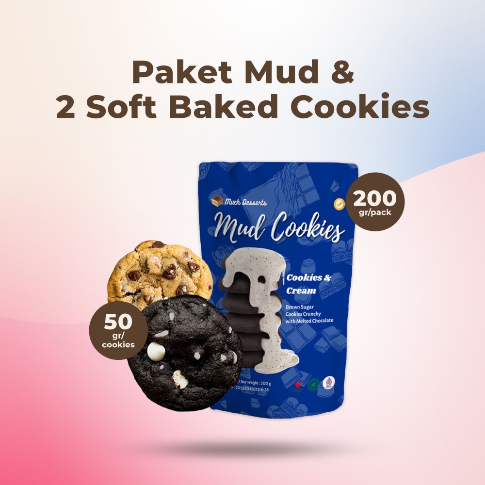 

Much Desserts Paket Bundling Mud Cookies Soft Baked Cookies