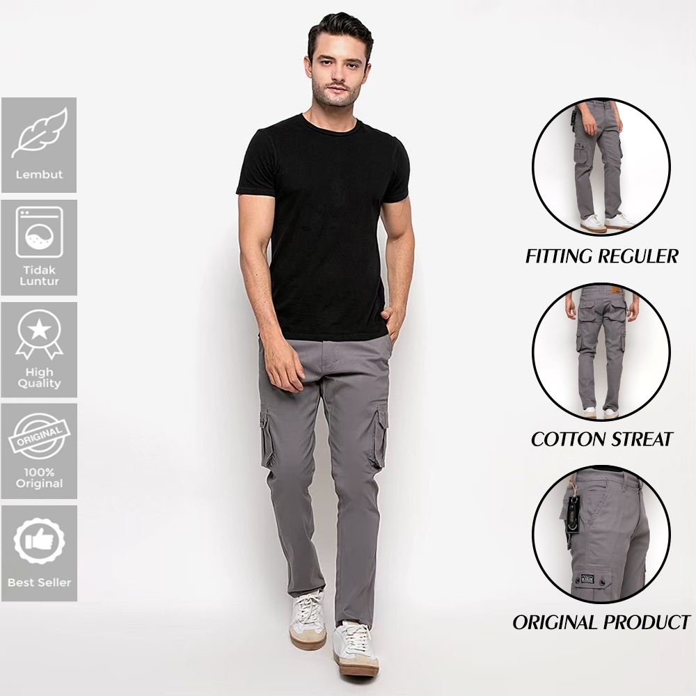 Celana Pria / Celana Cargo Grey Color / Cargo panjang / Celana Original / Cargo Terbaru / Celana Pan