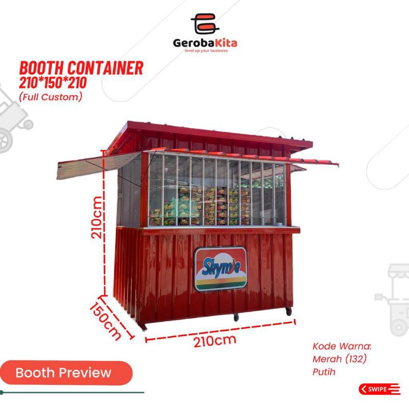 Booth Kontainer/ Booth Warmindo kenkinian