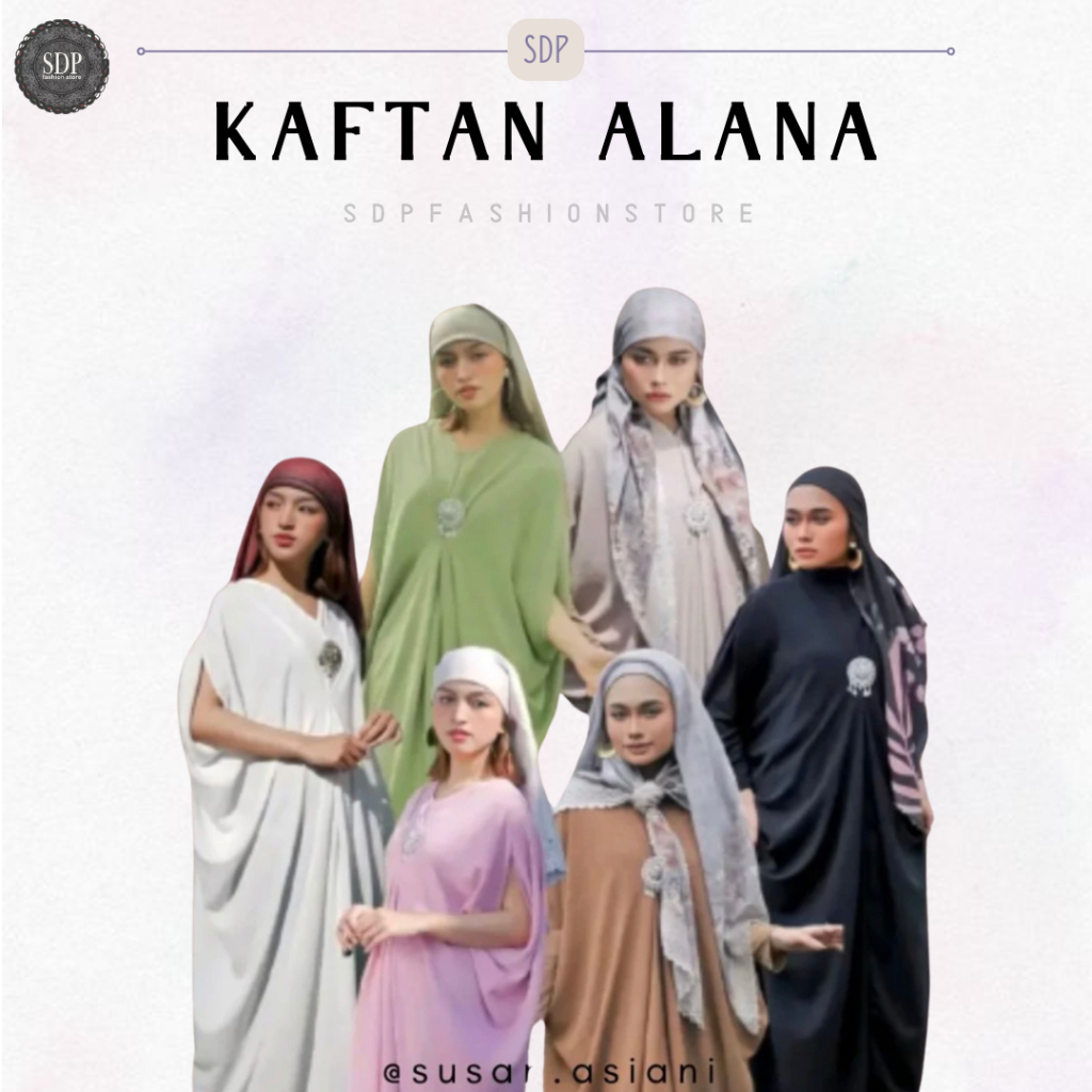 Kaftan Alana Series Asiani Official // Kaftan Polos Premium