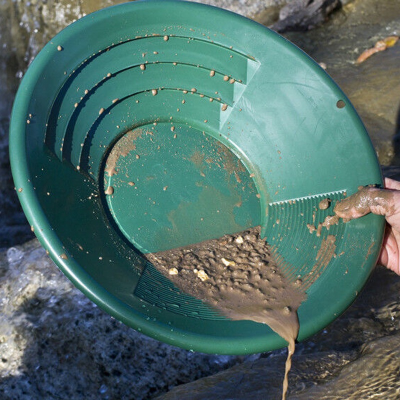 Alat Penambangan Emas Alat Dulang Emas Gold Panning Pan Alat Dulang Saringan Emas 38cm Penambangan N
