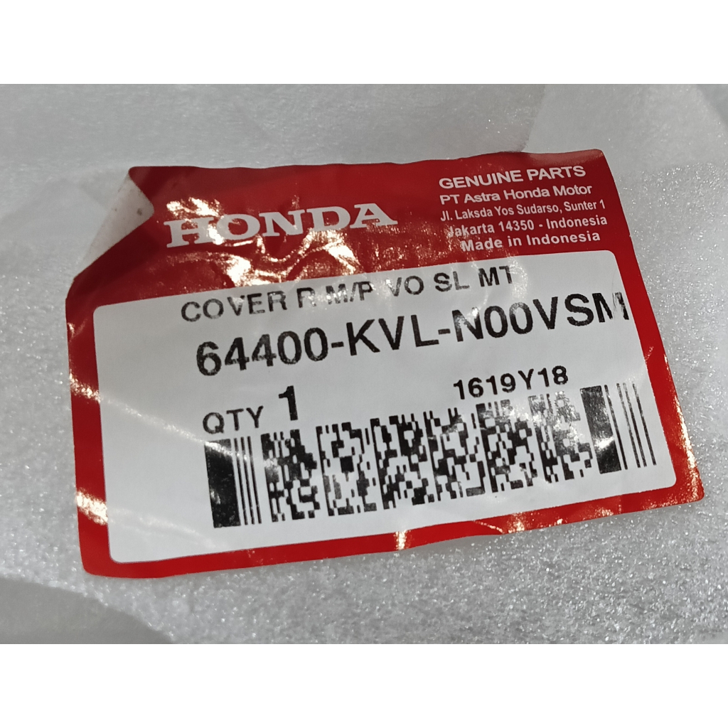 Cover Tebeng Sayap Kanan Supra X 125 Inject Silver 64400 KVL N00 VSM