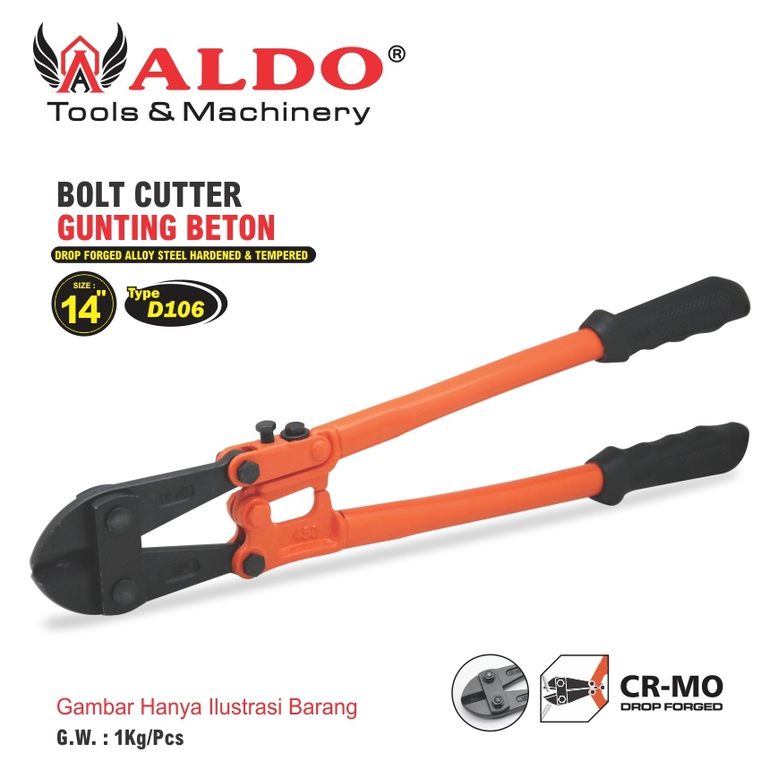 

GUNTING BETON TYPE - D106 14" / GUNTING BEHEL / BOLT CUTTER MERK ALDO