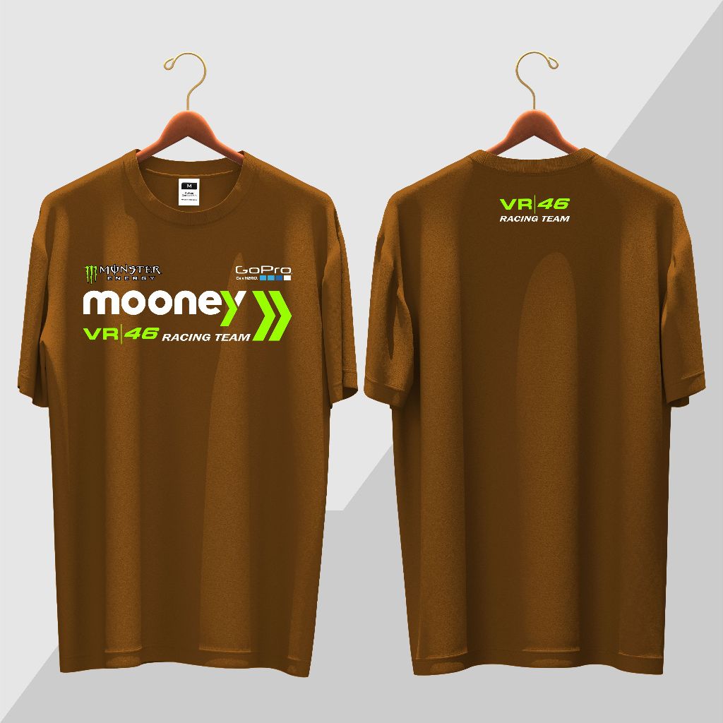KAOS MOONEY 46 VR PRIA DISTRO SABLON DIGITAL DTF DEPAN BELAKANG T-SHIRT PRIA DEWASA KEREN