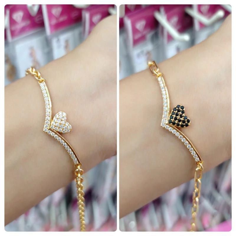 gelang dewasa berlapis emas