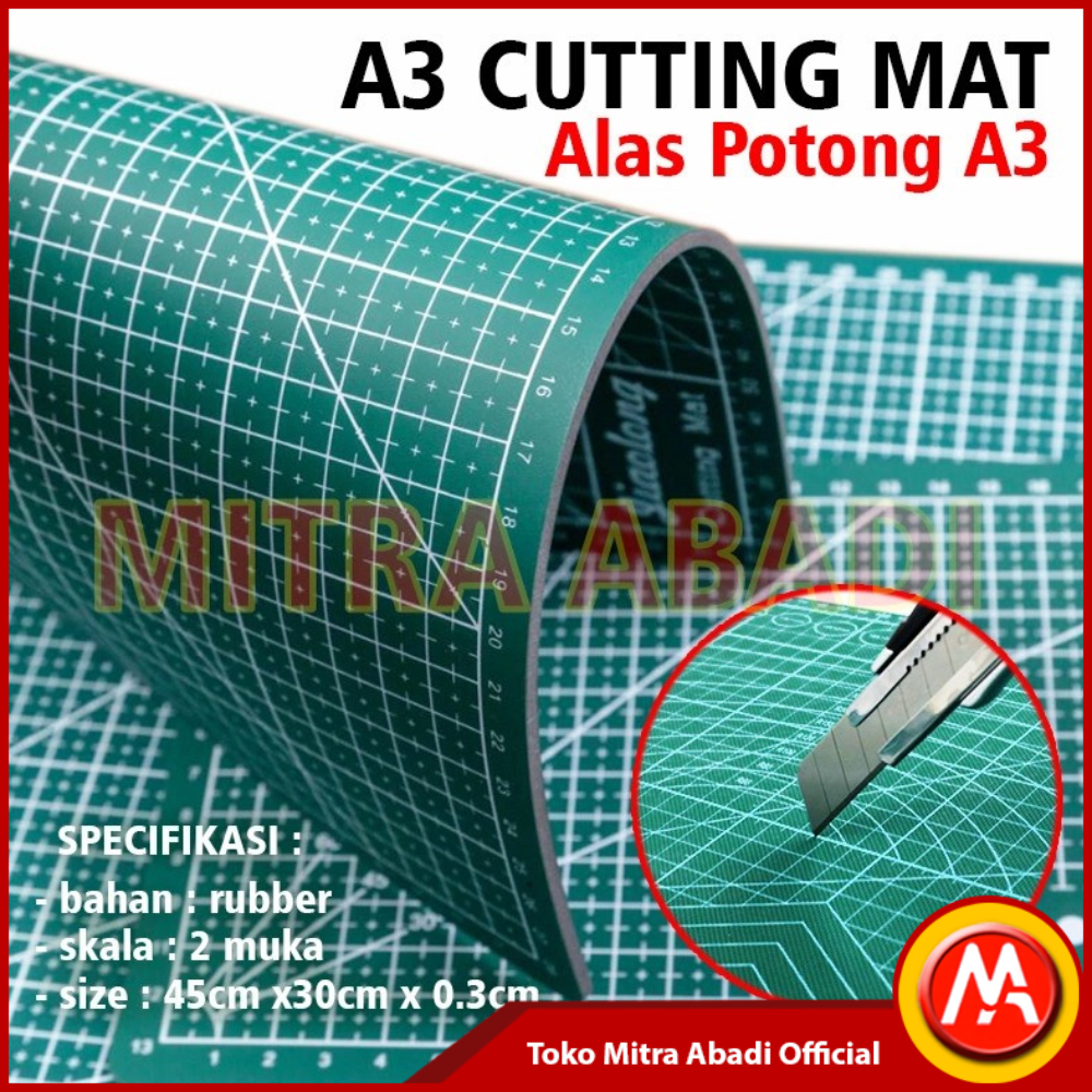 

Alas Potong Work Cutting Mat Pad Ukuran A3 45 x 30 cm