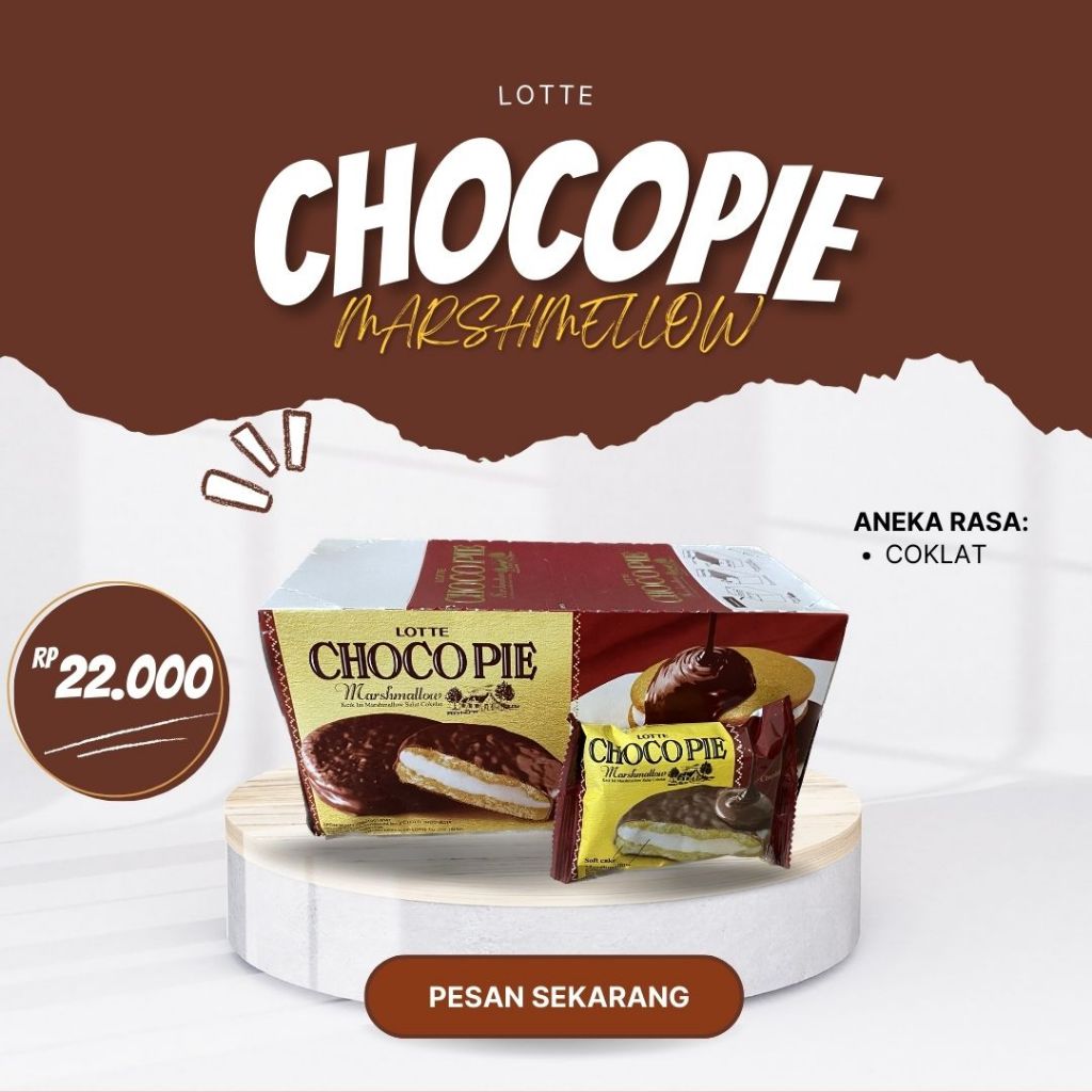 

CHOCOPIE MARSHMELLOW 1 BOX ISI 12PCS
