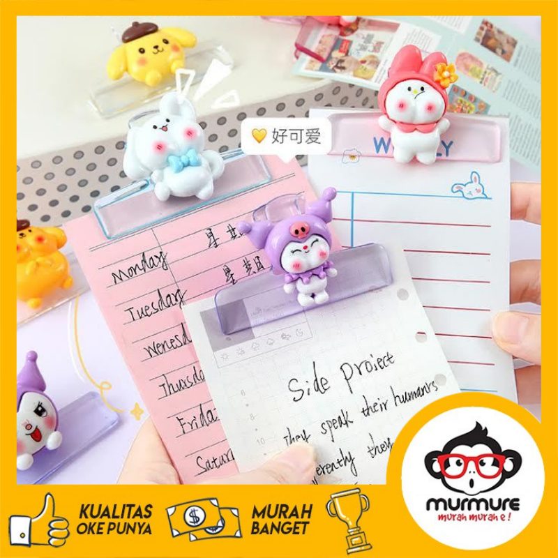 

MURMURE I KLIP PENJEPIT KERTAS SANRIO/ TRANSPARANT PAPER CLIP BENING DOKUMEN