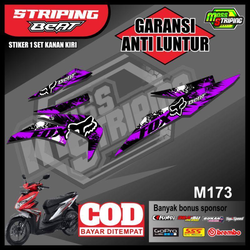 striping stiker sticker variasi motor Beat esp Street 2016 2017 2018 2019 esp iss new esp motif kere