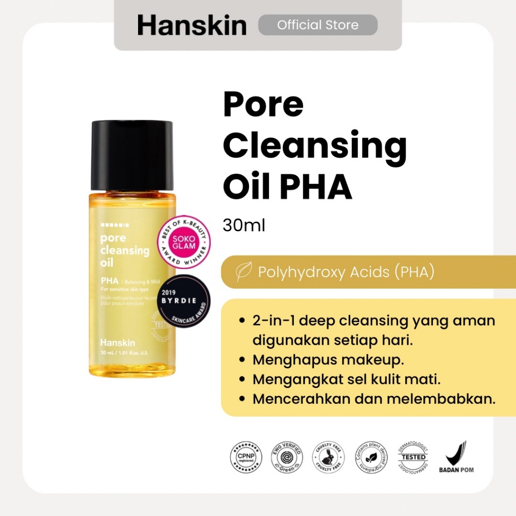 Hanskin Collagen Peptide Hydra Ampoule 90 ml Free Hanskin Pore Cleansing Oil PHA 30 ml