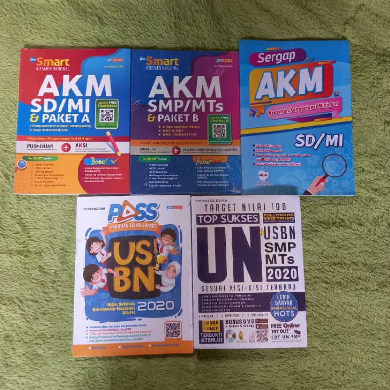 ORIGINAL BUKU AKM SD/MI & PAKET A AKM SMP/MTS & PAKET B SERGAP AKM ASESMEN KOMPETENSI MINIMUM PASS P