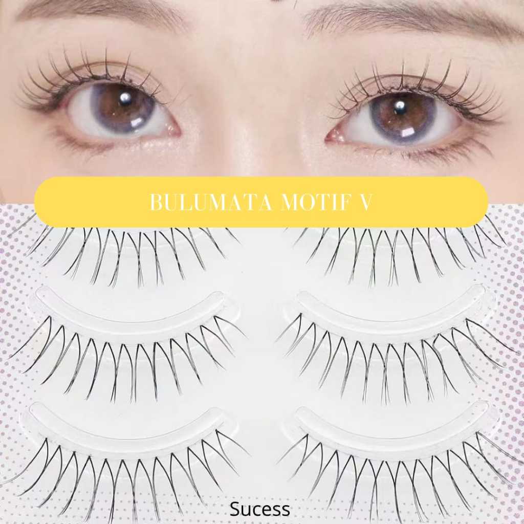 3Pasang 1set-bulumata palsu korea natural soft false/bulu Mata palsu Natural/Bulu Mata Palsu Korea /