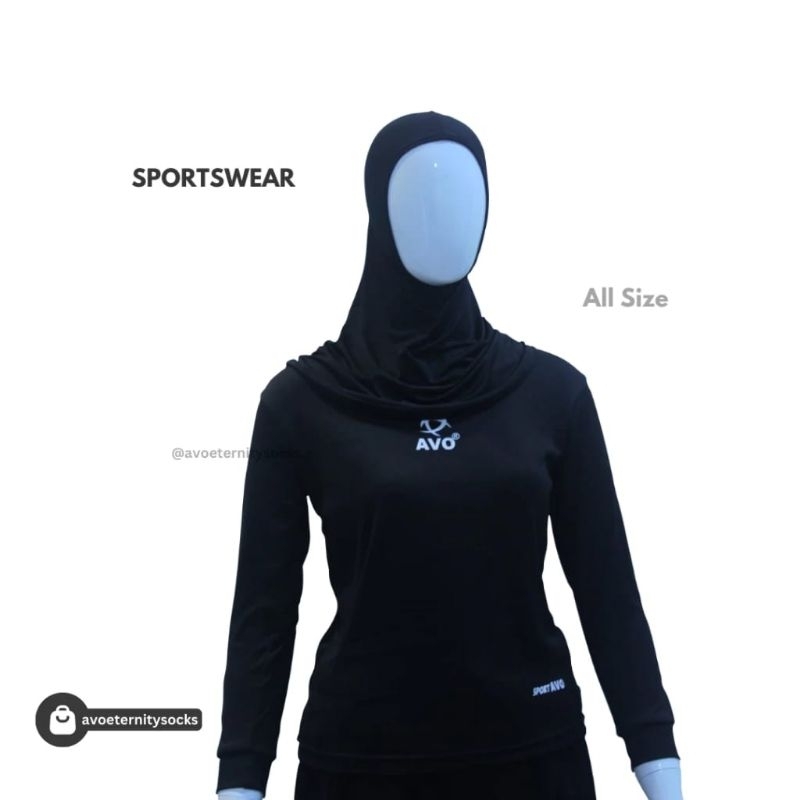 Hijab Olahraga Sportwear Jilbab Wanita - Hijab Sportwear Dty Tech AVO UV Protection Original