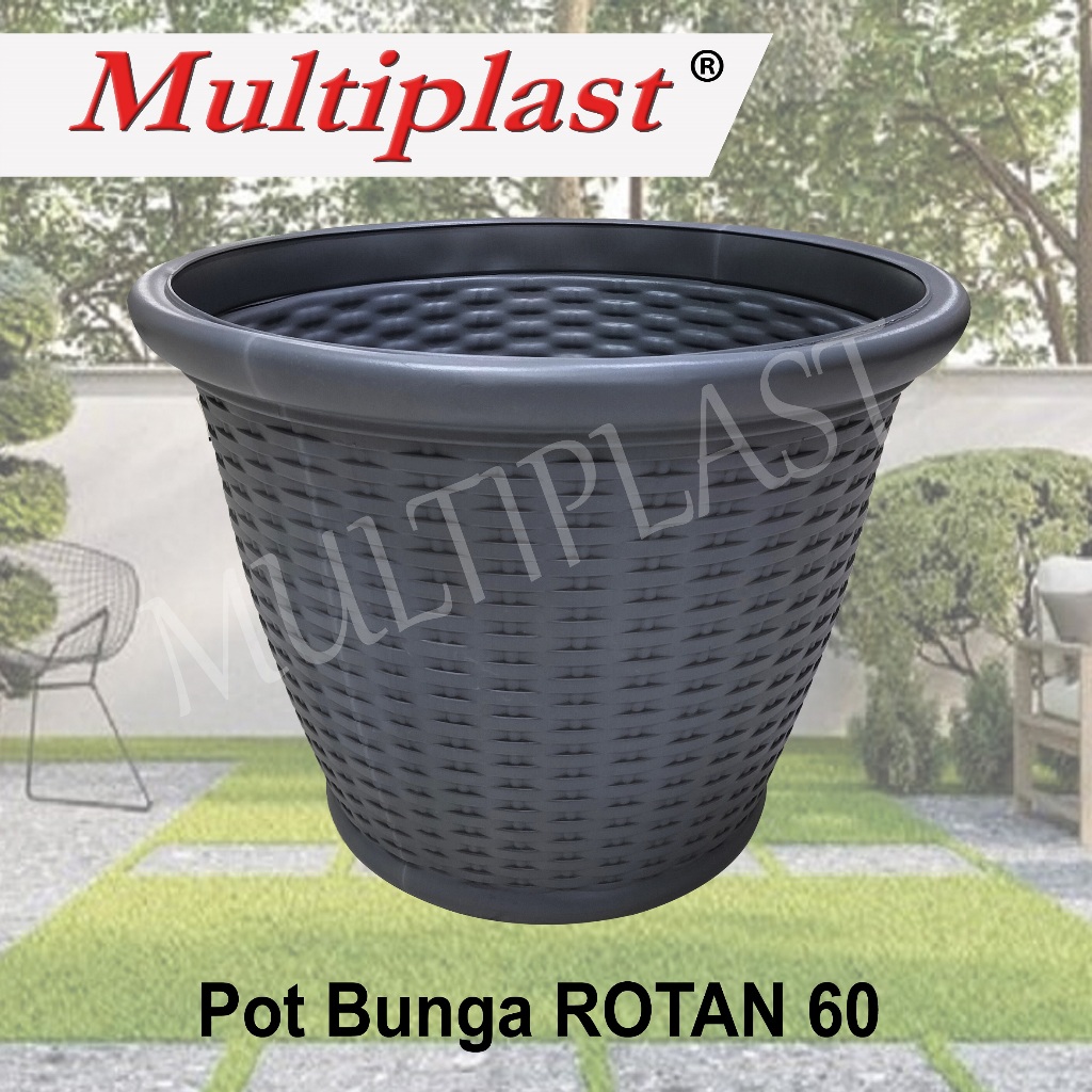 Pot Bunga Rotan Besar 60 Multiplast khusus Surabaya Raya pengiriman INSTAN