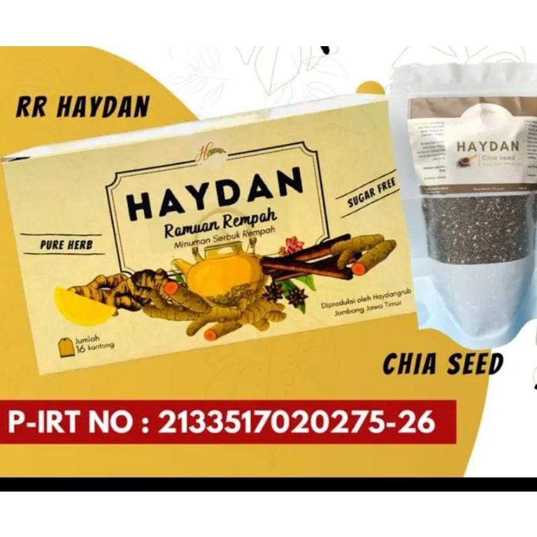 

Pr0duk K3ren HAYDAN RR + CHIA SEED Cuci-Gudang