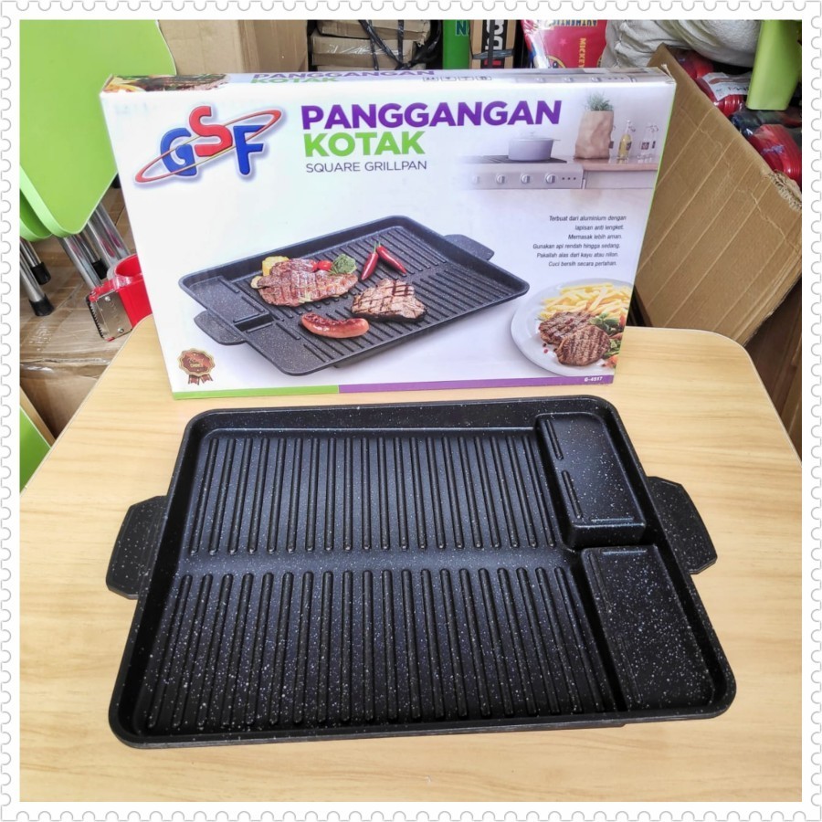 GSF SEGI 4517/ YAKINIKU (PANGGANGAN)/panggangan kotak gsf/GSF Square Grill Pan G-4517 / Panggangan K