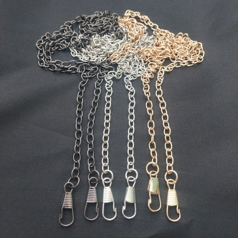 Rantai dengan pengait tipis ukuran kecil untuk tas dan dompet kecil