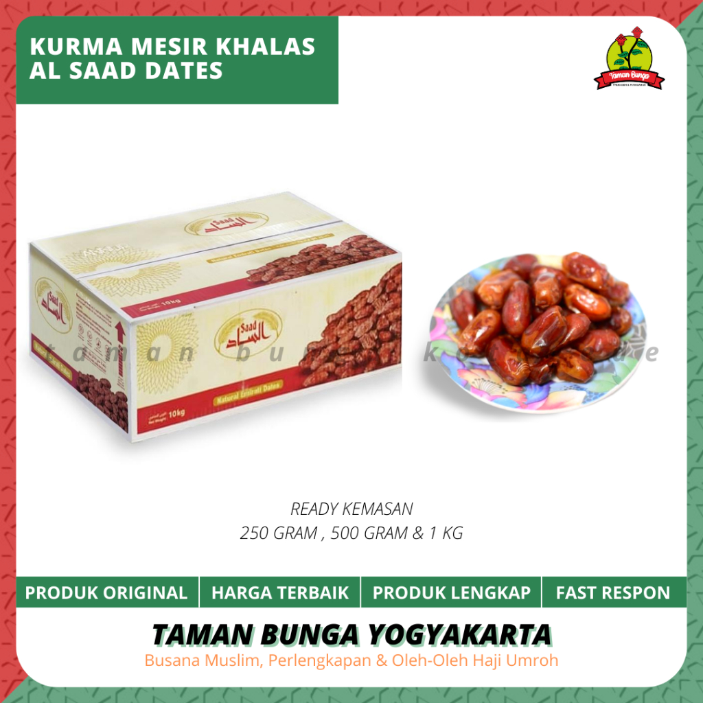 

KURMA KHALLAS / KURMA MESIR PREMIUM ASLI (100% ORIGINAL) / 1KG