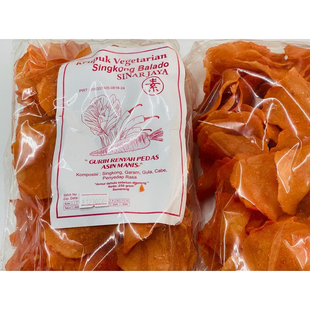 

MULIA VEGEMART KERUPUK VEGETARIAN SINGKONG BALADO SINARJAYA