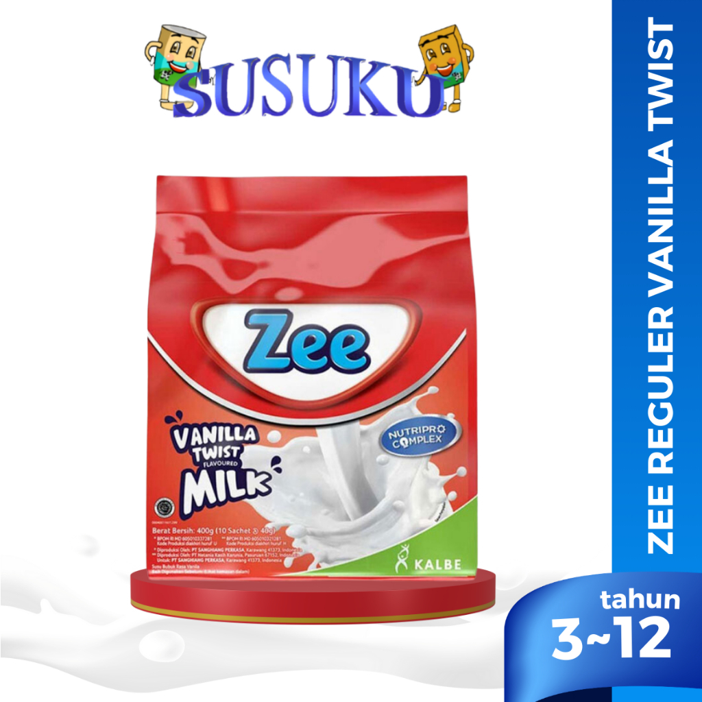 

Zee Sachet in Bag Susu Anak Instan Rasa Vanilla Twist 10x40gr