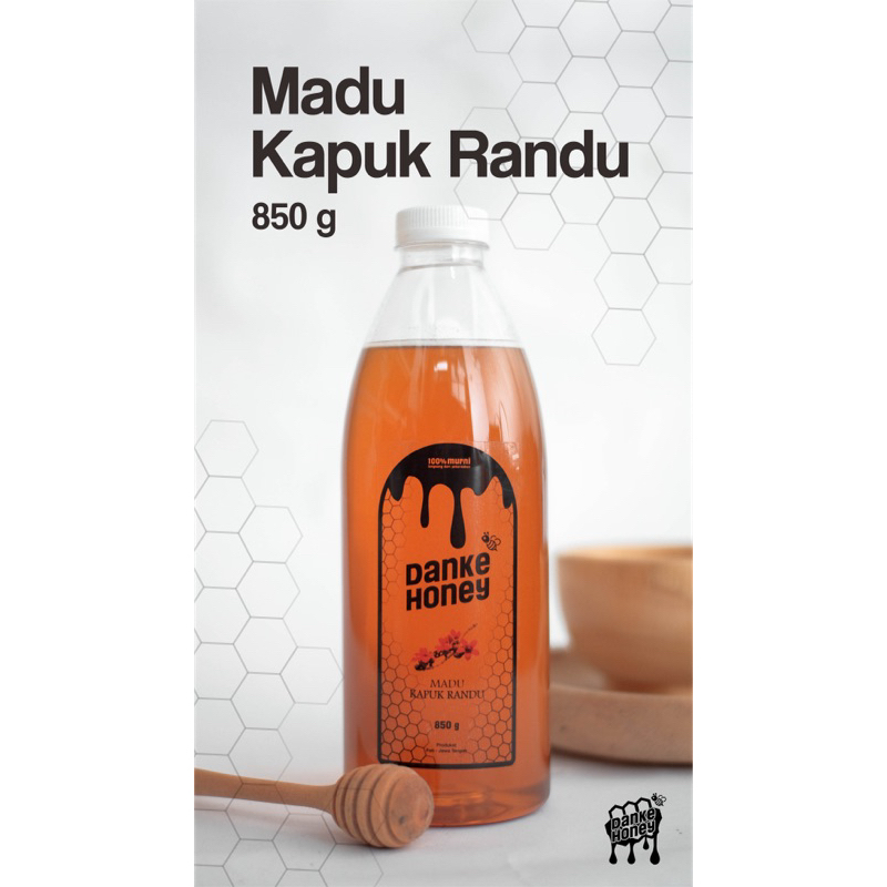 

850 gr Madu Randu Asli Murni 100% Danke Honey Free Sendok Kayu Madu