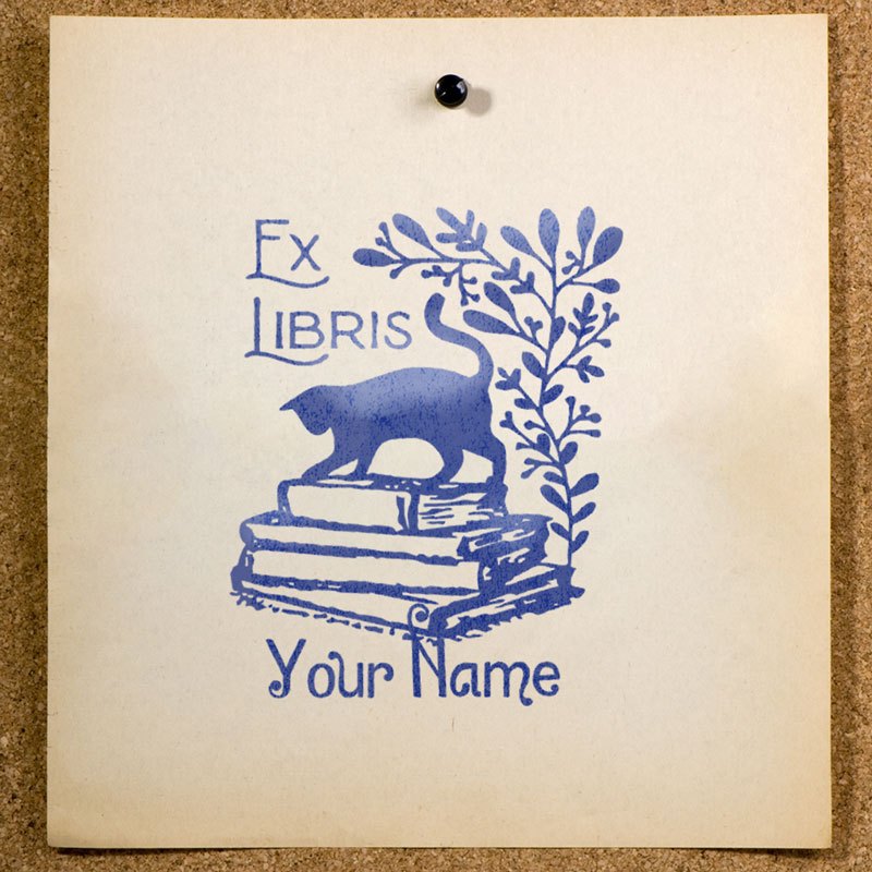 

Stempel Buku Perpustakaan Ex Libris Stamp Custom Nama SE-16