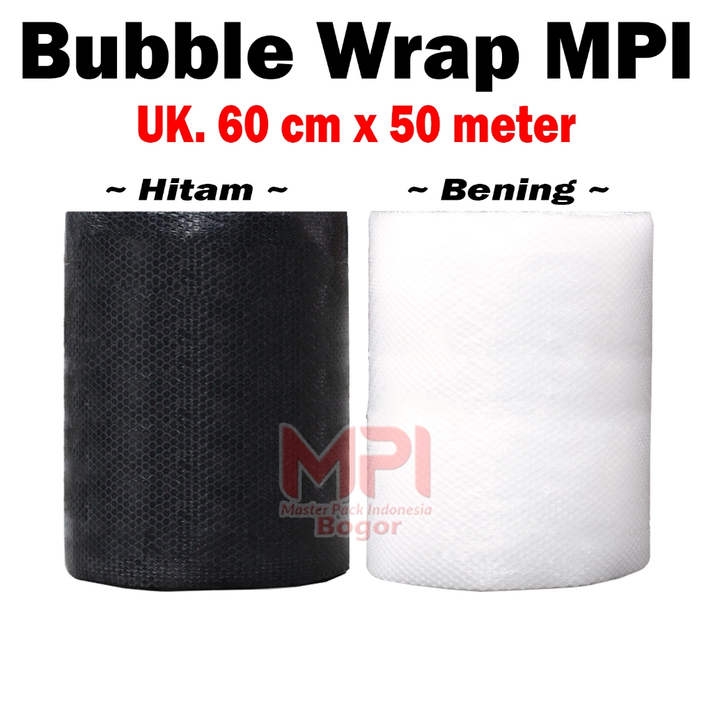 

Bubble Wrap Hitam - Bubble Wrap Bening MPI 3KG Ukuran 60 cm x 50 meter - Master Pack Indonesia Bogor