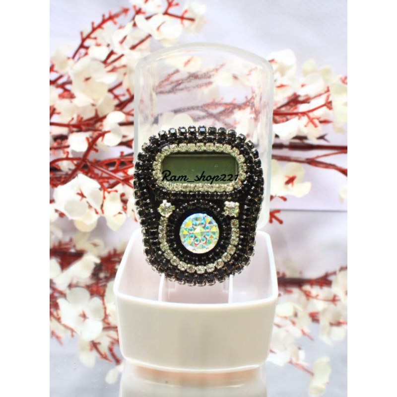 Tasbih Digital Cantik Cincin Mutiara - Suvenir  Pernikahan Umroh dan Haji- Diamond