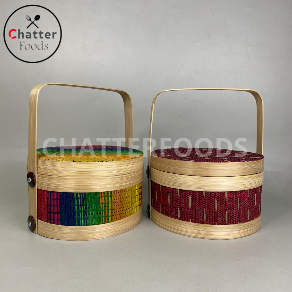 Rantang Keranjang Bambu 1 Susun / Hampers Rantang Bambu Ukuran 20cm Premium