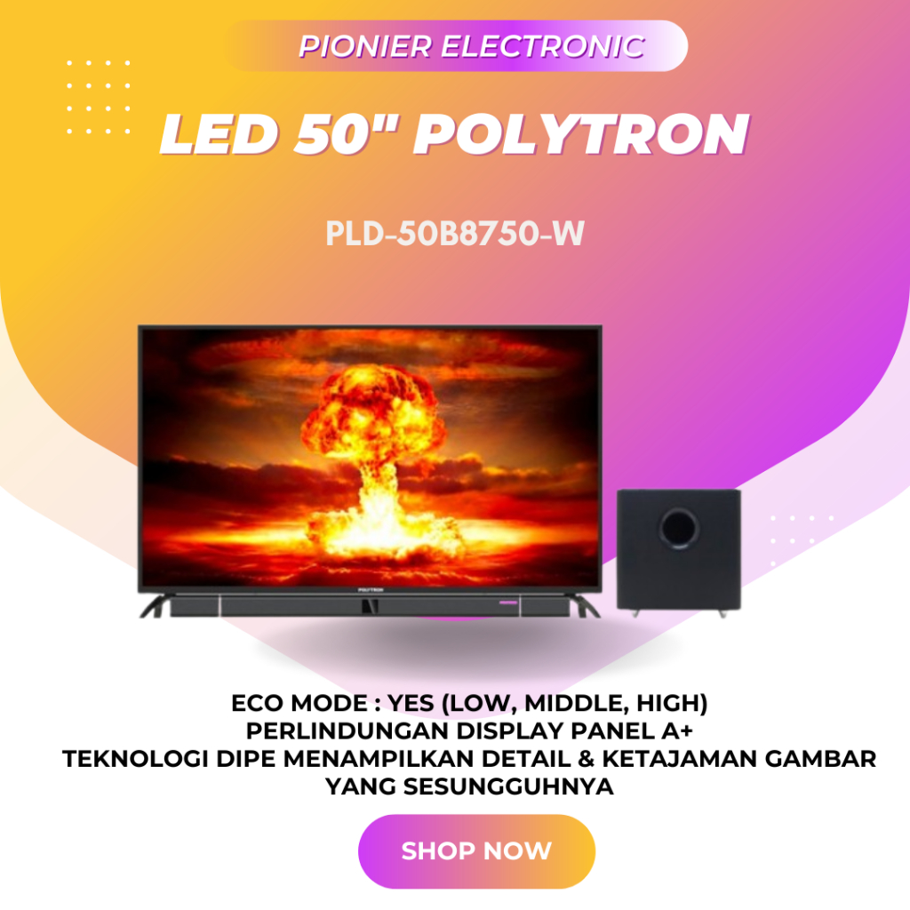 [EKS - DISPLAY] LED 50" POLYTRON / TV LED type PLD-50B8750-W