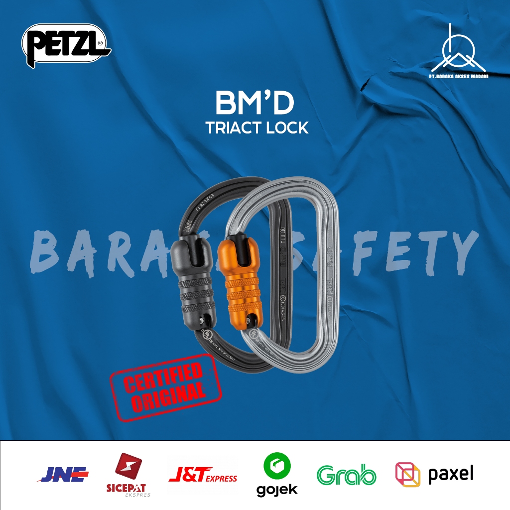 PETZL BMD TRIACT LOCK Lightweight Asymmetrical High-Strength Carabiner for Professional Industrial W