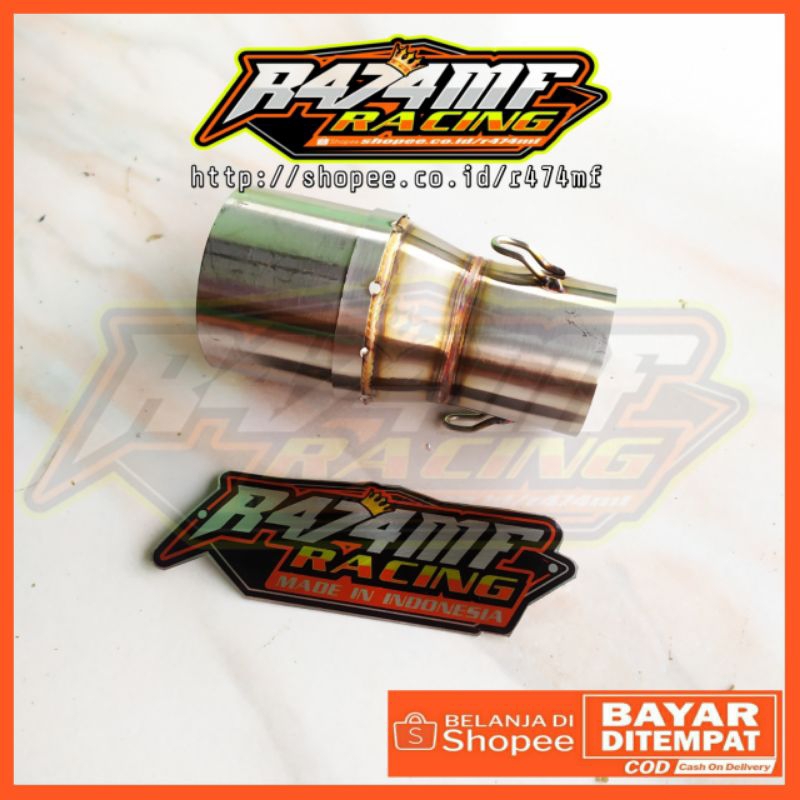 Sambungan knalpot 38mm ke 50 mm / adaptor knalpot inlet 38 ke 50 / konektor knalpot inlet 38mm ke 50