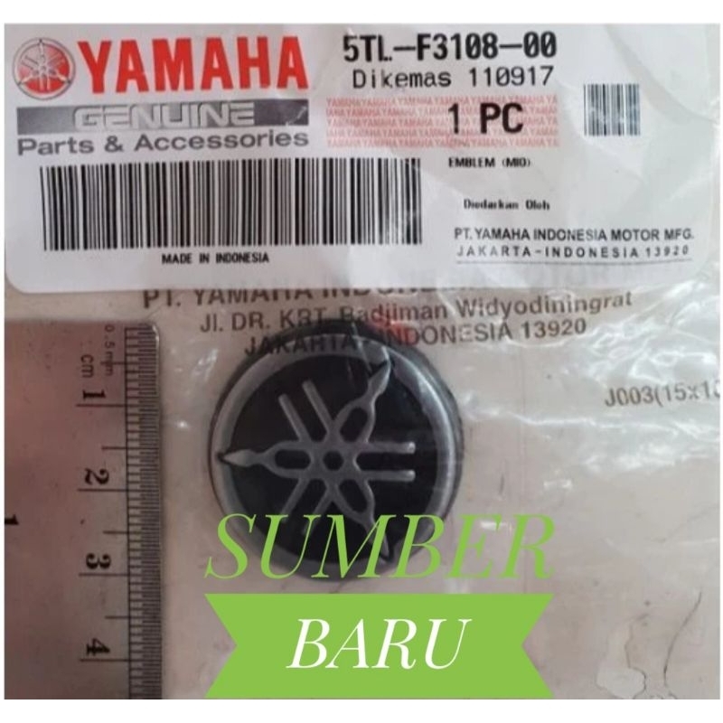 EMBLEM LOGO YAMAHA ORIGINAL MIO , XEON , M3 , JUPITER ORI YGP