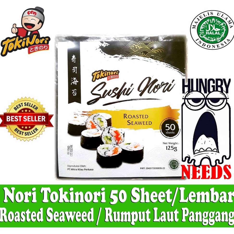 

Serb4 Murah TOKINORI SUSHI NORI 50 SHEET / LEMBAR - RUMPUT LAUT PANGGANG - ROASTED SEAWEED [272]