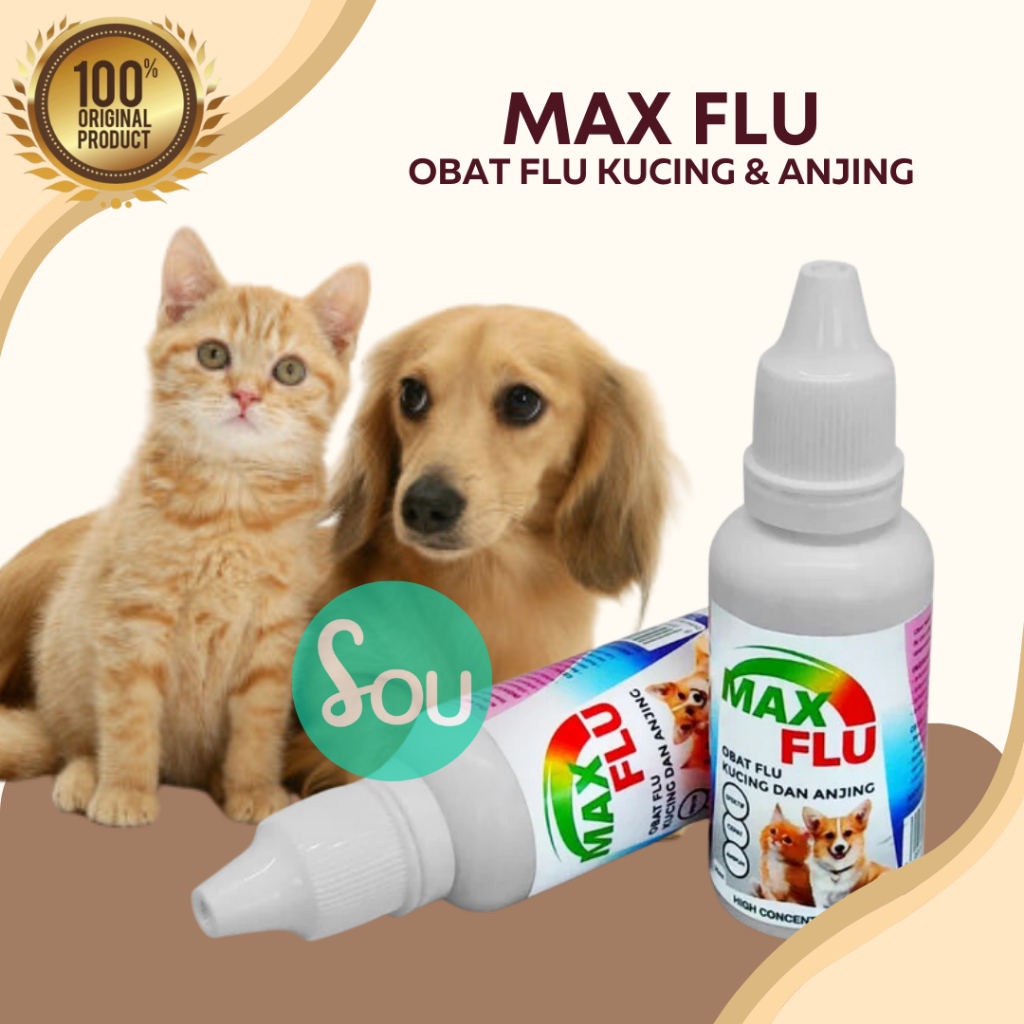 MAX Flu 30 ml Obat Flu Batuk Demam Pilek Anjing Kucing Flucat Obat Flu Kucing Anjing Paling Ampuh Ob