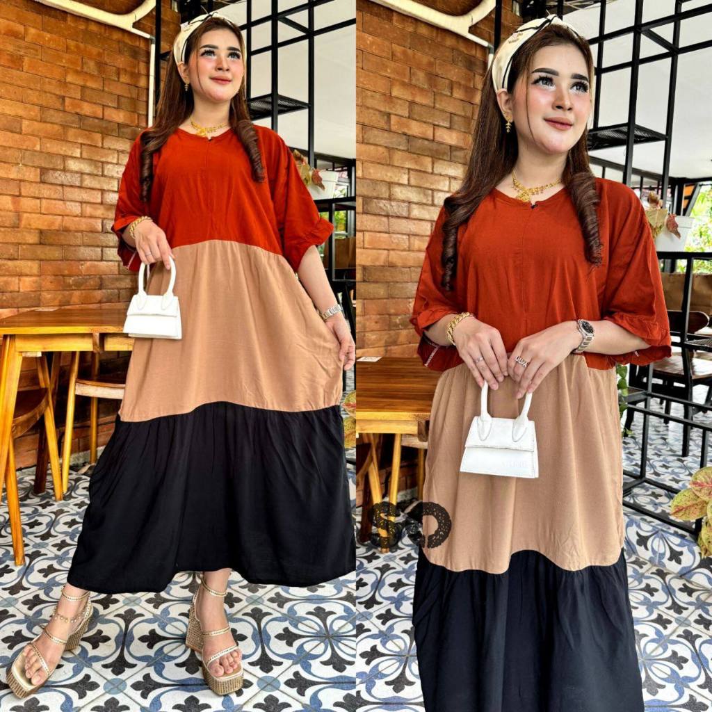 Ross Shop - Dress polos Susun - Daster polos Rayon Adem