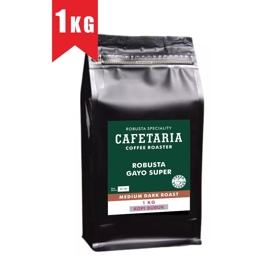 

[COD NY49] CAFETARIA Kopi Robusta Aceh Gayo Super 1 Kg Fresh Roasted qtp89