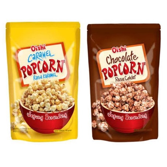 

[☃F3@] Oishi Coklat / Caramel Popcorn/ Camilan Snack Jagung Pop Corn Coklat / Karamel 100 Gram murah [178]